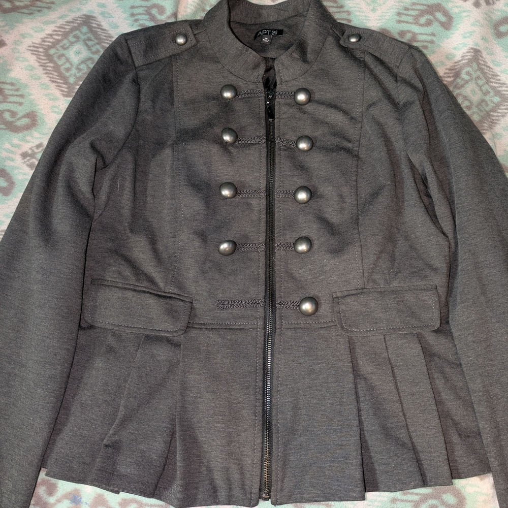 APT 9 Gray Military Style Jacket
